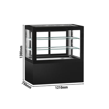 Pasta Teşhir Dolabı - 1210mm - LED Aydınlatmalı & 2 Raflı