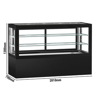 Pasta Teşhir Dolabı - 2010mm - LED Aydınlatmalı & 2 Raflı