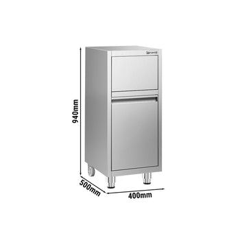 Menteşeli Kapak Açıklığına Sahip Çöp Kutusu - 400x500mm - Ayaksız