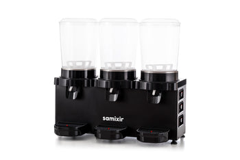 Soğuk İçecek Dispenseri, 10+10+10 L, Analog, Panoramik, Karıştırıcılı - Siyah - Samixir