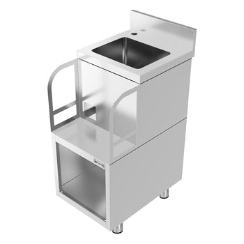 Bar Mikser Ünitesi – Lavabolu ve Raflı - 400x590 mm