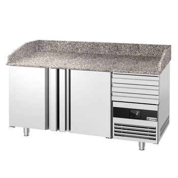 Pizza Hazırlık Tezgahı   - 1600x800mm - 2 Kapılı & 3 Çekmeceli
