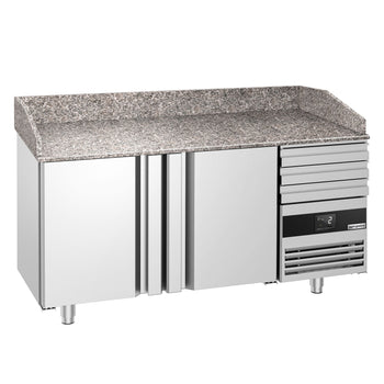 Pizza Hazırlık Tezgahı   - 1600x800mm - 2 Kapılı & 3 Çekmeceli