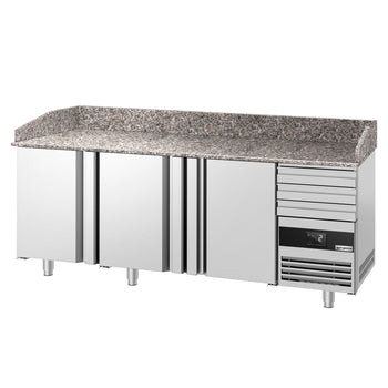Pizza Hazırlık Tezgahı   - 2150x800mm - 3 Kapılı & 3 Çekmeceli