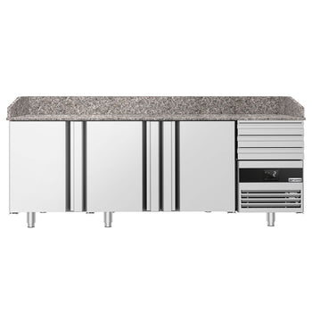 Pizza Hazırlık Tezgahı   - 2150x800mm - 3 Kapılı & 3 Çekmeceli