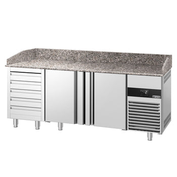 Pizza Hazırlık Tezgahı   - 2100x800mm - 3 Kapılı & 6 Çekmeceli