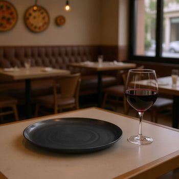 Pizza Tabağı - Porselen - Ø 310 mm - Siyah - (12 adet)