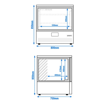 Şok Dondurucu - 5x GN 1/1 veya EN 400 x 600 mm