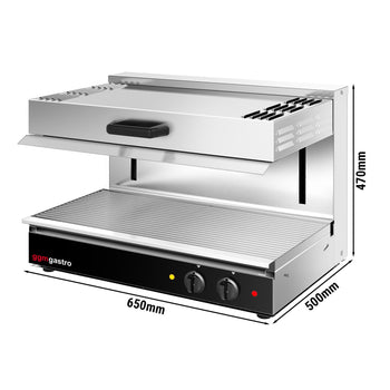 Elektrikli Pita Fırını / Salamander ÖZEL - 3,4 kW - 230 Volt - Yüksekliği Ayarlanabilir Isıtma Elemanları