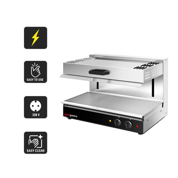 Elektrikli Pita Fırını / Salamander ÖZEL - 3,4 kW - 230 Volt - Yüksekliği Ayarlanabilir Isıtma Elemanları