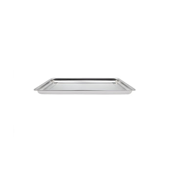 Paslanmaz Çelik Yemek Taşıma Tepsisi - Kenarlı - 375x250x20 mm - (20 Adet)
