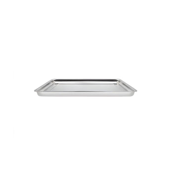 Paslanmaz Çelik Yemek Taşıma Tepsisi - Kenarlı - 375x250x40 mm - (20 Adet)