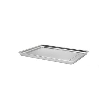 Paslanmaz Çelik Yemek Taşıma Tepsisi - Kenarlı - 375x250x40 mm - (20 Adet)