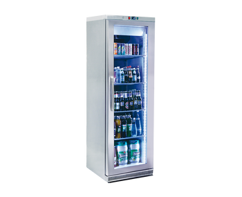 Dik Tip Şişe Soğutucu - Paslanmaz Çelik - 1 Kapılı