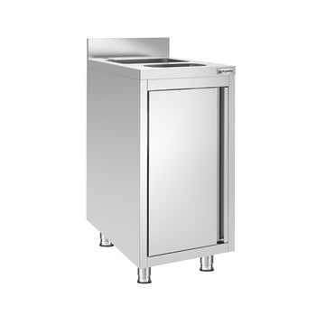 Dolaplı Lavabo Tezgahı – Evyeli ve Çöp Kutulu - 650x600 mm