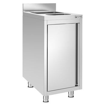 Dolaplı Lavabo Tezgahı – Evyeli ve Çöp Kutulu - 650x600 mm