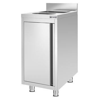 Dolaplı Lavabo Tezgahı – Evyeli ve Çöp Kutulu - 650x600 mm
