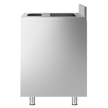 Dolaplı Lavabo Tezgahı – Evyeli ve Çöp Kutulu - 650x600 mm