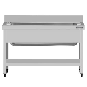 Tencere Yıkama Tezgahı ECO - 1200x600mm - Alt Raflı & 1 Evyeli