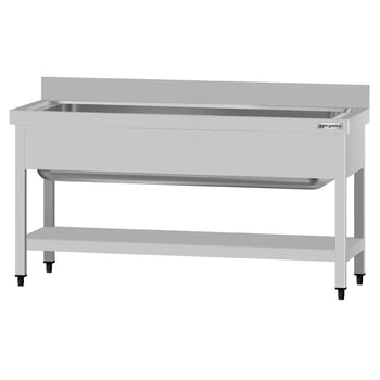 Tencere Yıkama Tezgahı ECO - 1400x700mm - Alt Raflı & 1 Evyeli