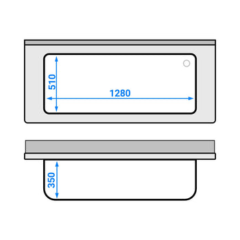 Tencere Yıkama Tezgahı ECO - 1600x700mm - Alt Raflı & 1 Evyeli