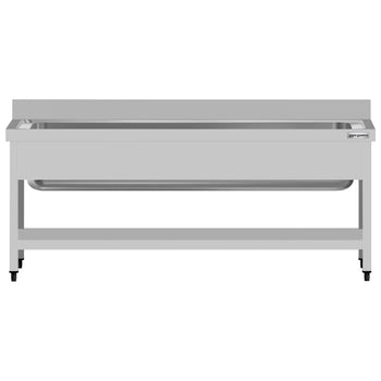 Tencere Yıkama Tezgahı ECO - 1800x700mm - Alt Raflı & 1 Evyeli