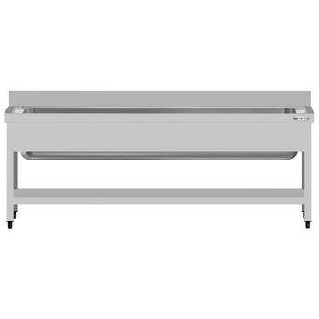 Tencere Yıkama Tezgahı ECO - 2000x700mm - Alt Raflı & 1 Evyeli