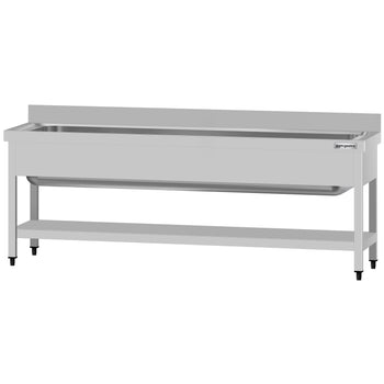 Tencere Yıkama Tezgahı ECO - 2000x700mm - Alt Raflı & 1 Evyeli