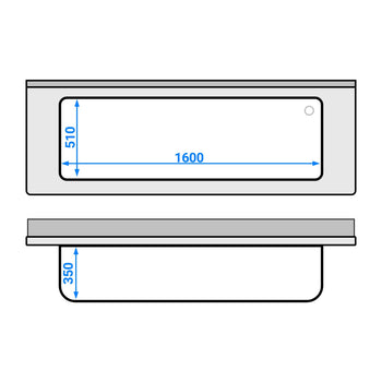 Tencere Yıkama Tezgahı ECO - 2000x700mm - Alt Raflı & 1 Evyeli