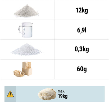 Hamur Yoğurma Makinesi - 30 Lt. / 19 kg - 2 Hız Ayarlı - Sabit Hazneli ve Tekerlekli - Zamanlayıcı Fonksiyonlu