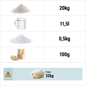 Hamur Yoğurma Makinesi - 50 Lt. / 32 kg - 2 Hız Ayarlı - Sabit Hazneli ve Tekerlekli - Zamanlayıcı Fonksiyonlu