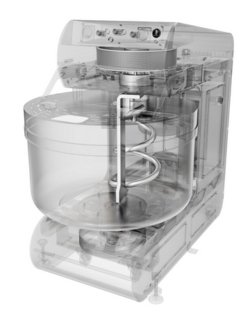 Pastane Spiral Hamur Yoğurma Makinesi - 70 Litre/ 40 kg - Memak