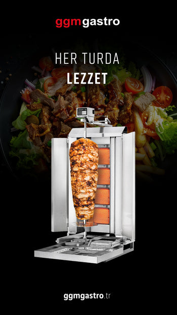 Gazlı Döner Ocağı - Mobil - 4 Brülörlü - Maks. 60 Kg - Koruyucu Sac ve Kanatlar Dahil