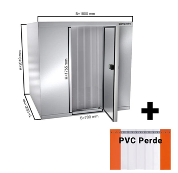 Paslanmaz Çelik Derin Dondurucu Oda -  1800 x 1500mm - 3,47m³ - Pvc perde dahil