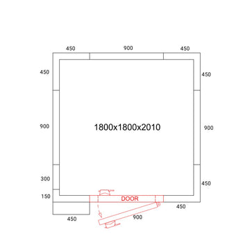 Derin Dondurucu Oda- 1800x1800mm - 4,30m³ - Pvc perde dahil