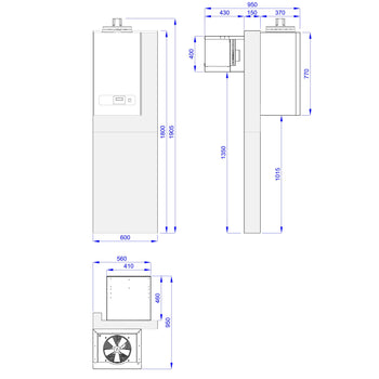 Paslanmaz Çelik Duvar Tipi Soğutma Ünitesi - Maks. 7,5 m³ İçin