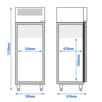 Derin Dondurucu - GN 2/1 - 700 Litre - 1 Kapılı