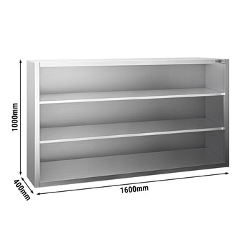 Duvara Monte Dolap – 1600x400 mm – Sürgülü Kapaksız – 1000 mm Yükseklik