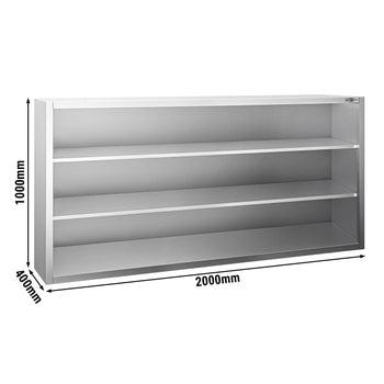 Duvara Monte Dolap – 2000x400 mm – Sürgülü Kapaksız – 1000 mm Yükseklik