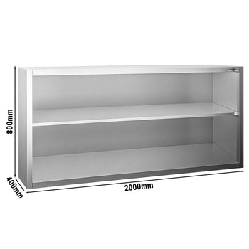 Duvara Monte Dolap – 2000x400 mm – Sürgülü Kapaksız – 800 mm Yükseklik