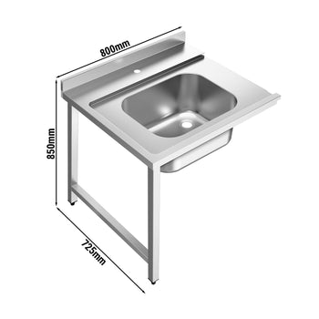 Giriş Tezgahı - 800 mm - Soldan Montajlı - 1 Lavabolu - DSHI1080WD için