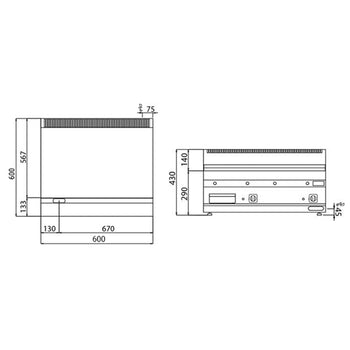 Elektrikli Pleyt Izgara- 9 kW - Pürüzsüz