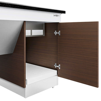 Ekmek Rafı DUBLIN - 2000mm - Tekerlekli - Siyah Granit Çalışma Tezgahlı