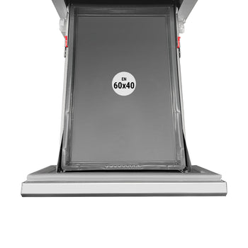 Pizza Hazırlık Tezgahı   - 1600x800mm - 2 Kapılı & 3 Çekmeceli - Soğutmalı Vitrin Dahil - 6x GN 1/3