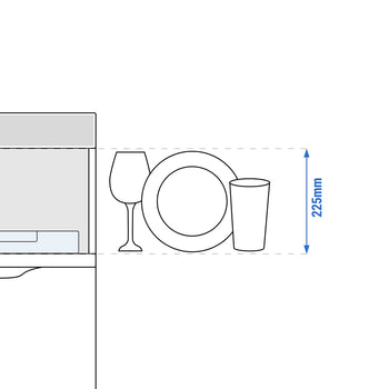 Bardak Yıkama Makinesi - 3,30 kW - Deterjan, Parlatıcı ve Tahliye Pompalı