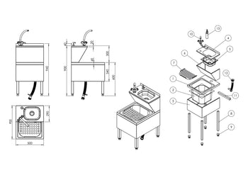 El Yıkama Lavabosu - Temizleme ve Durulama - Sabunluk