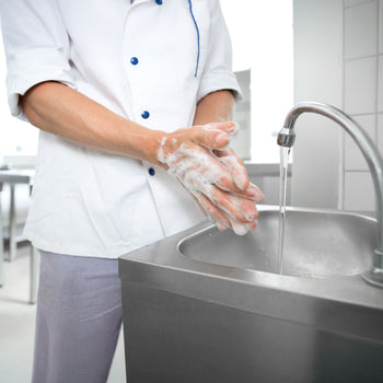 El Yıkama Lavabosu - Musluk Bataryalı (Sıcak ve Soğuk Su bağlantısı) & Sabunluklu