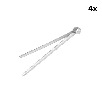 Barbekü Maşası - Uzunluk: 270mm - Paslanmaz Çelik - (4 Adet)
