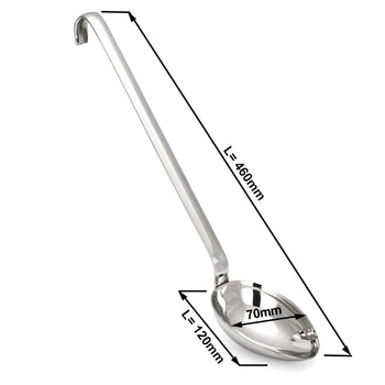 Servis Kepçesi - Uzunluk:460mm - Paslanmaz Çelik - (4 Adet)