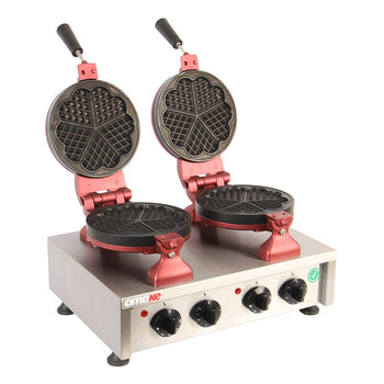 Çiftli Çiçek Waffle Makinesi - Elektrikli - Zamanlayıcılı